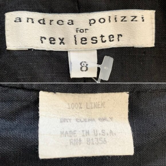 Andrea Polizzi for Rex Lester Black Linen Strappy Cutout Crisscross Mini Dress - Picture 12 of 13